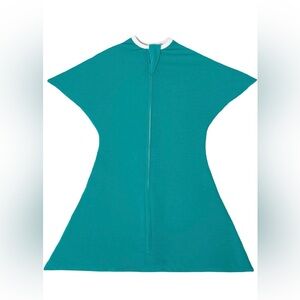 SleepingBaby Zipadee-Zip Transition Swaddle Wearable Blanket Teal, X-Small 3-6m
